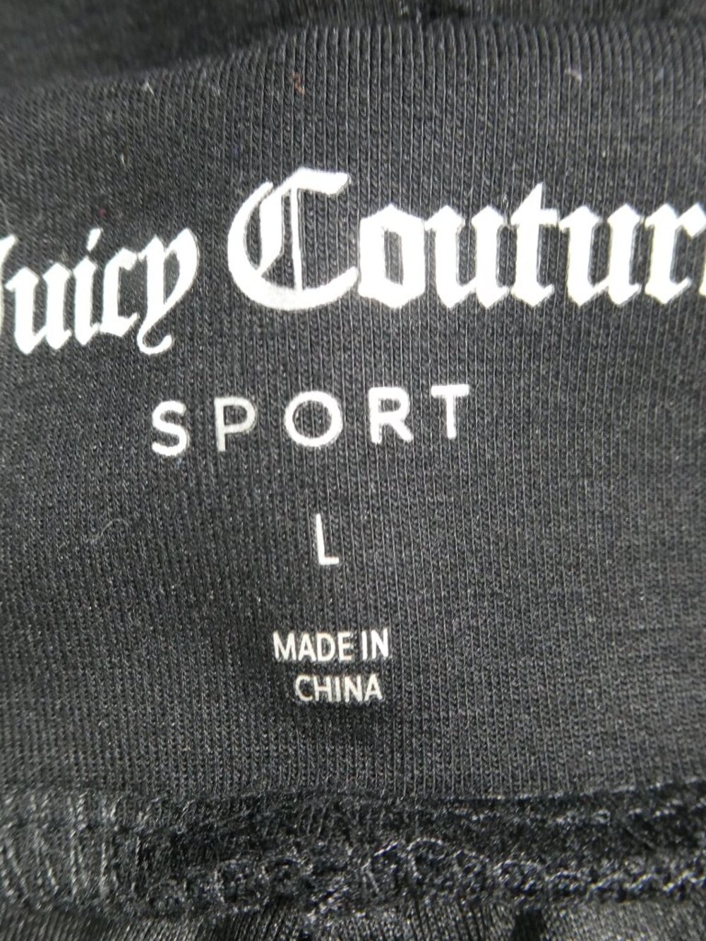 Juicy Couture Black Hoodie &‎ Short Set Size Large JC122144S / JC144 - Picture 10 of 12